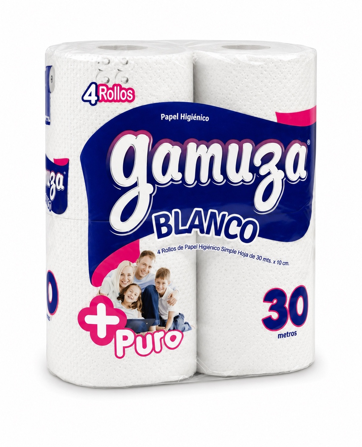 Papel Higienico Gamuza Blanco S/H 4x30